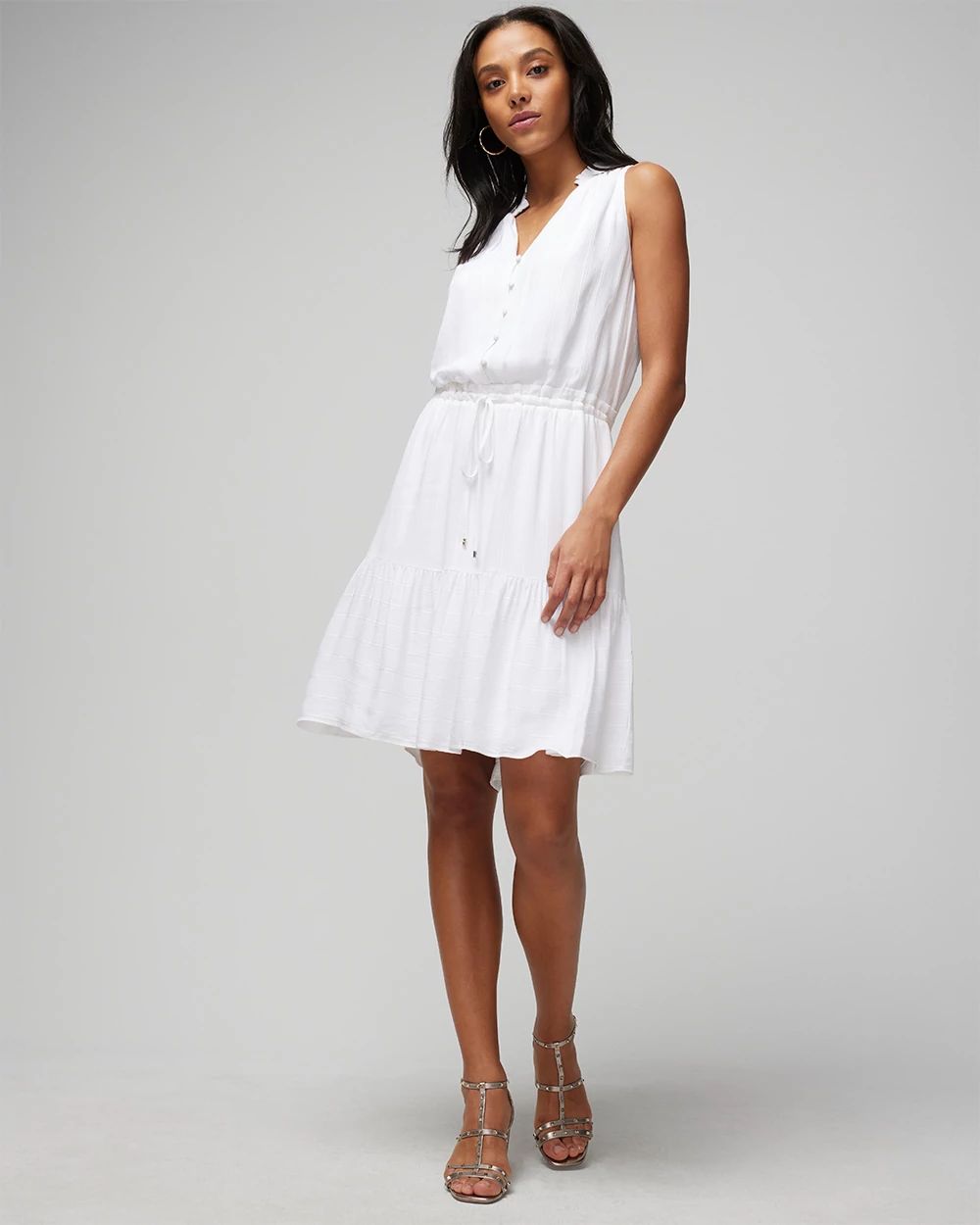 Drawstring Mini Dress White House Black Market