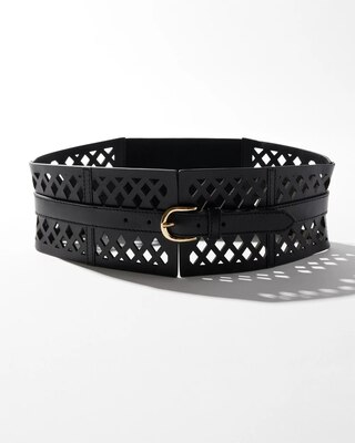 Blk Corset Cutout Belt