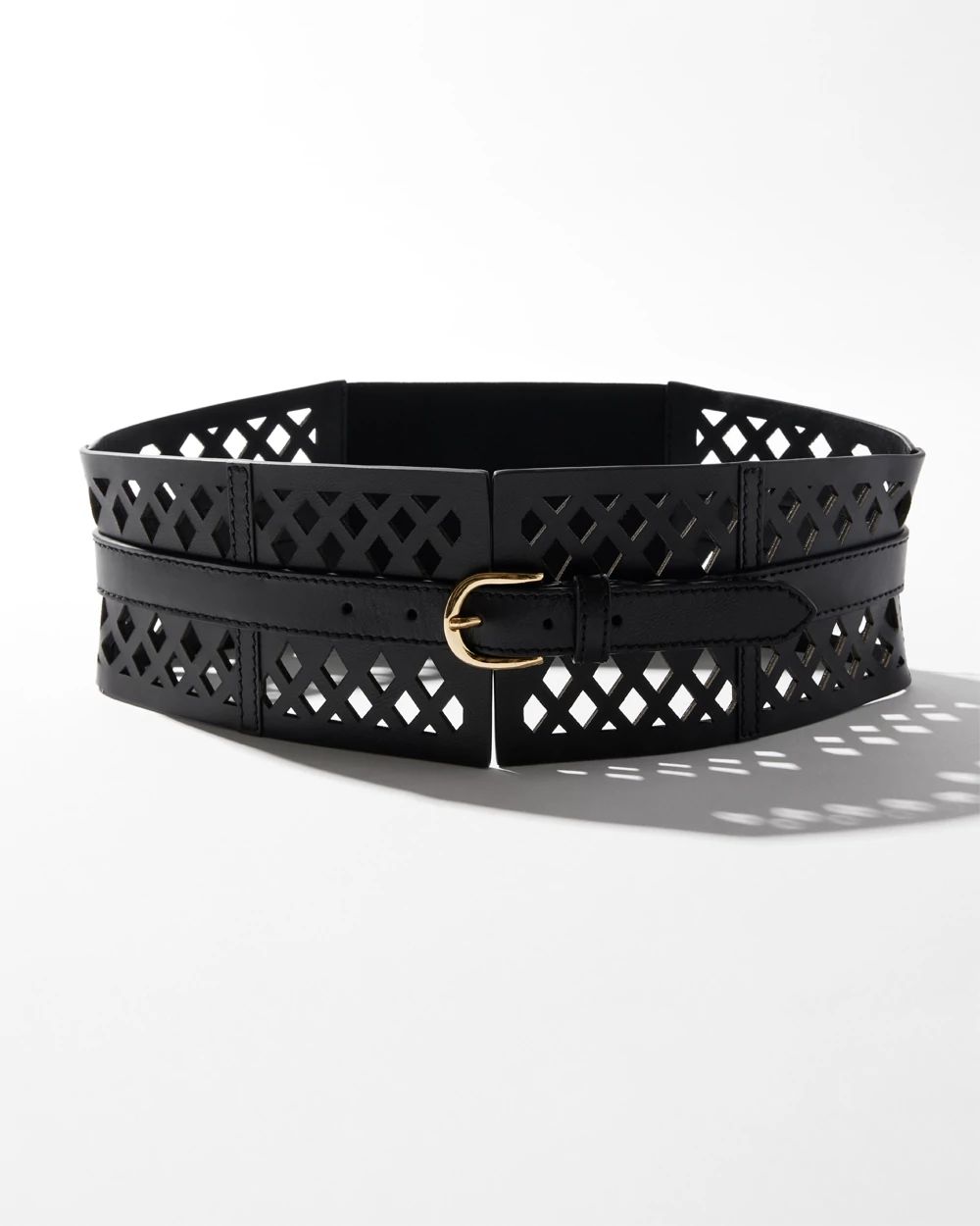 Blk Corset Cutout Belt