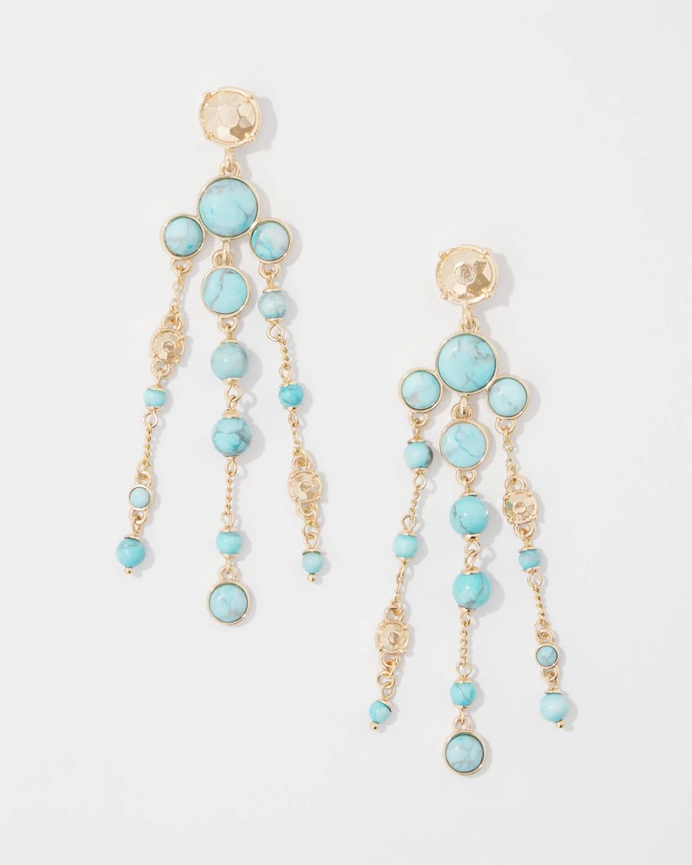 Turquoise + Gold Statement Earrings