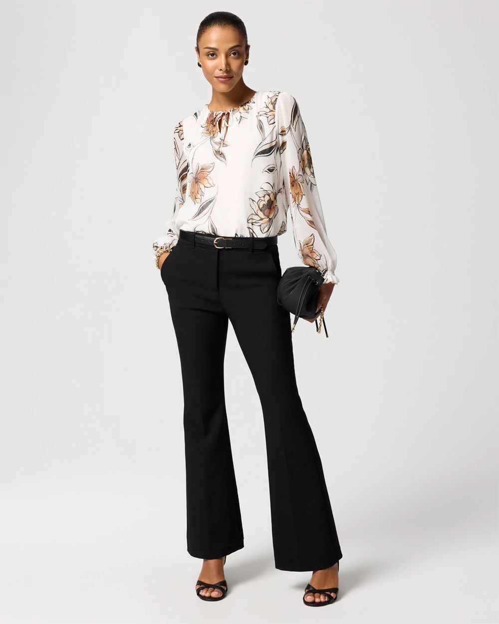 Long Sleeve Chiffon Blouse click to view larger image.