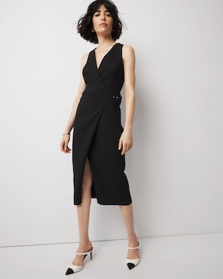 Faux Wrap Sheath Dress