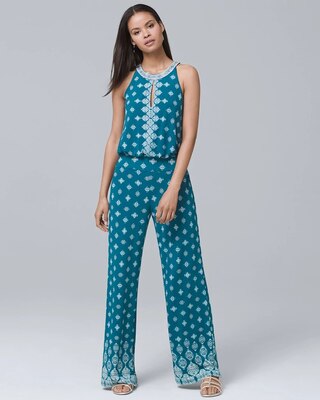 Printed Knit Jumpsuit