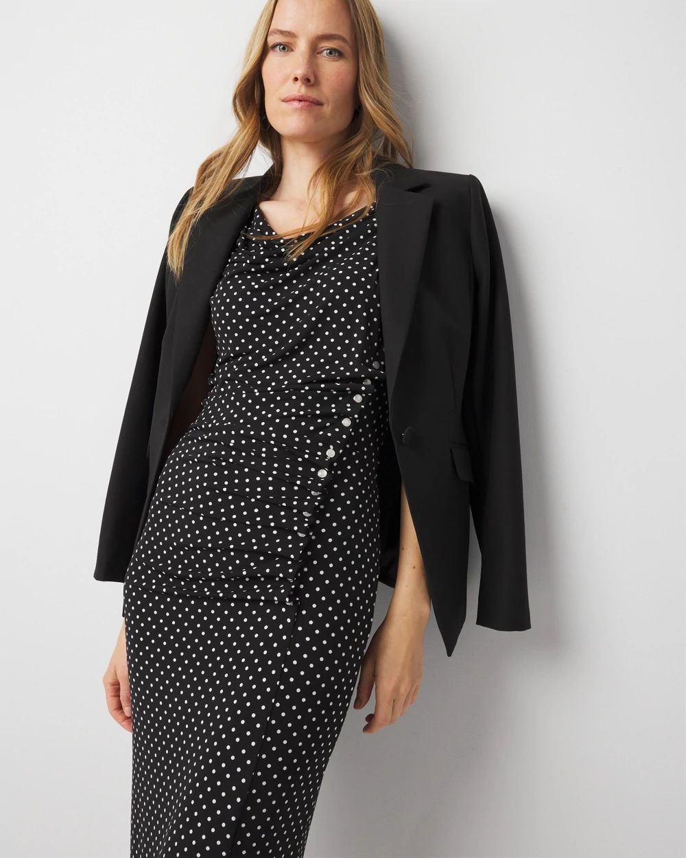 Shirred Midi Dress