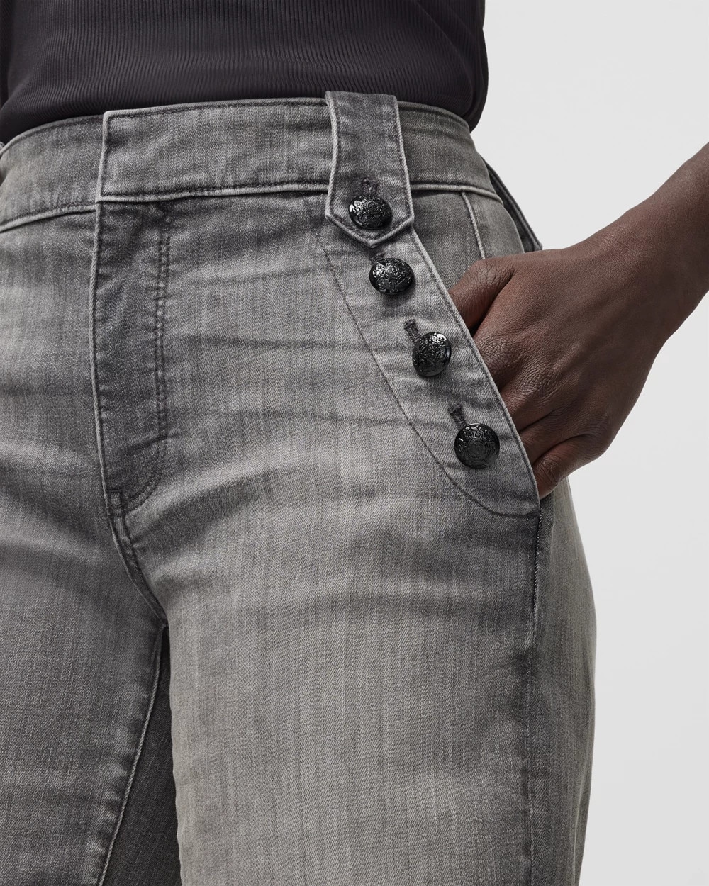 High-Rise Mariner Wide Leg Jeans