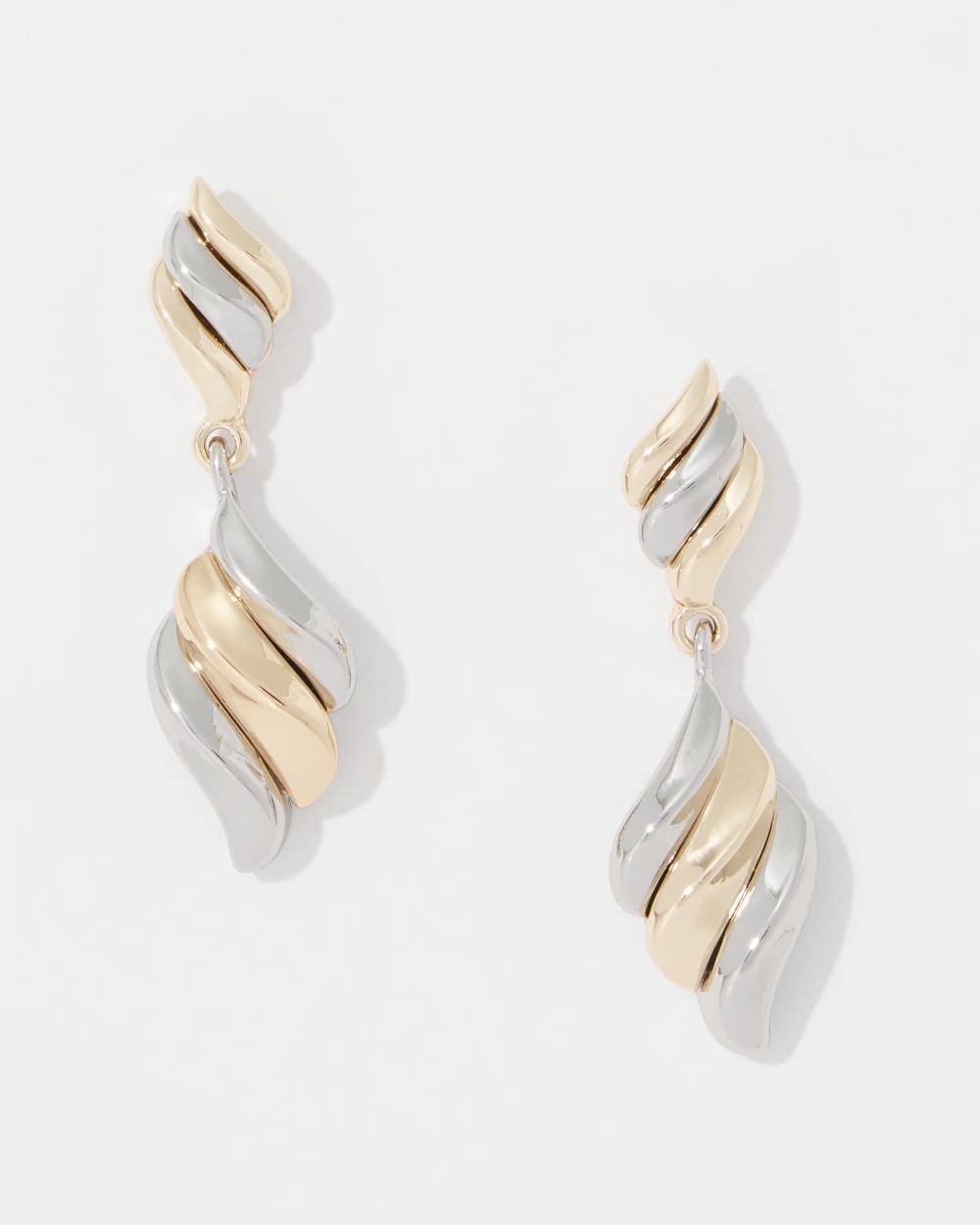 Sculptural Wave Drop Earrings