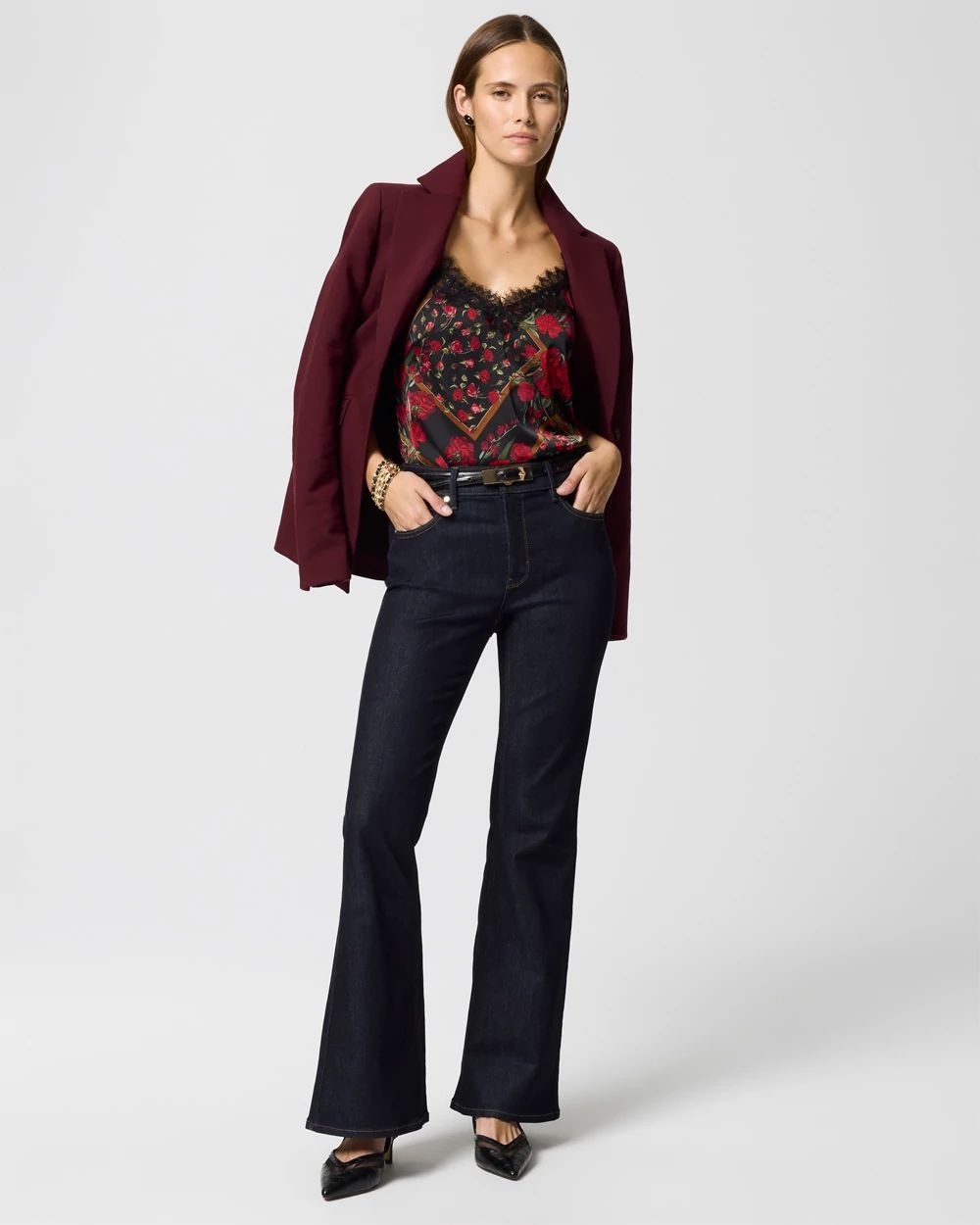 Petite High-Rise Flare Jean