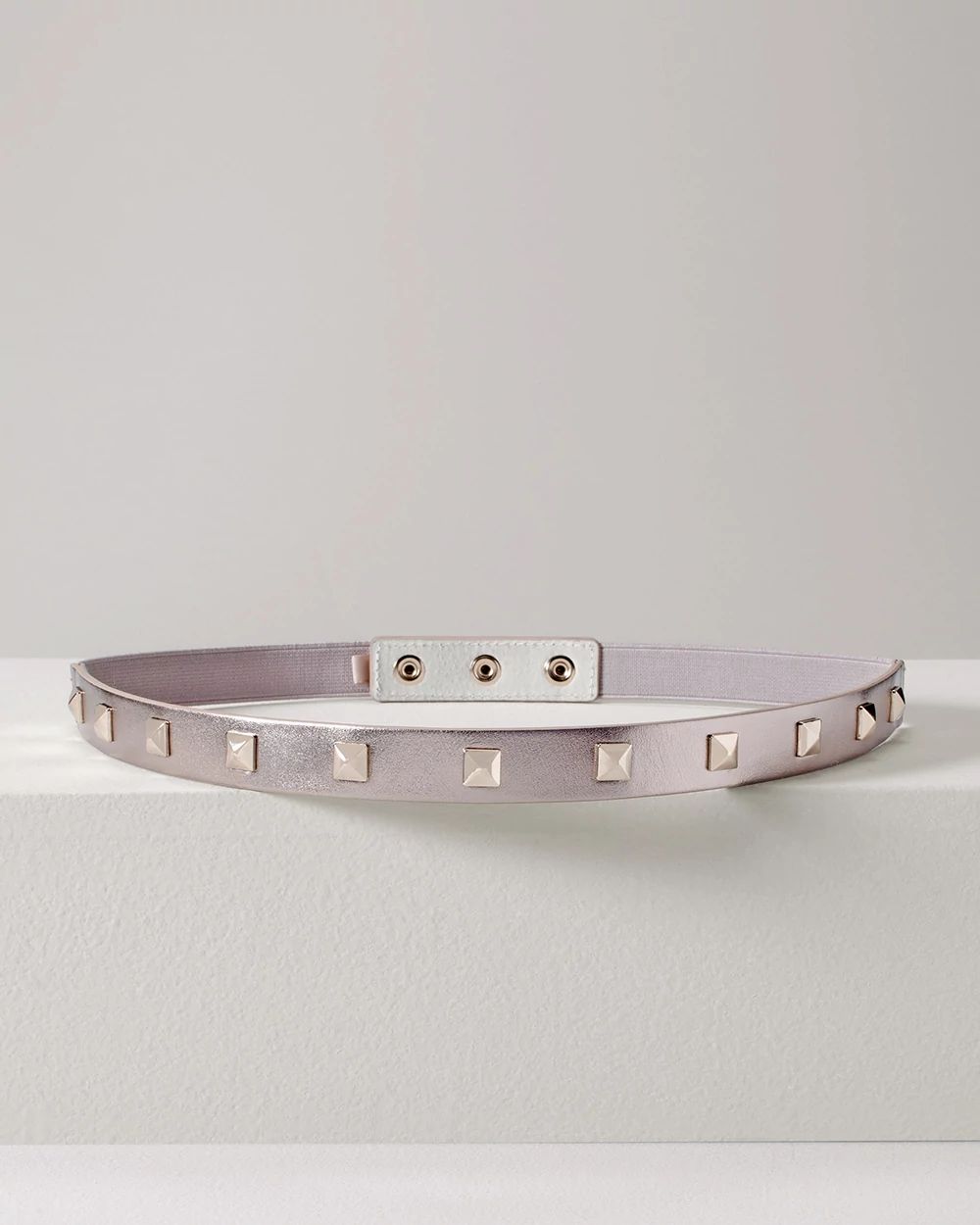 Metallic Studded Stretch Belt