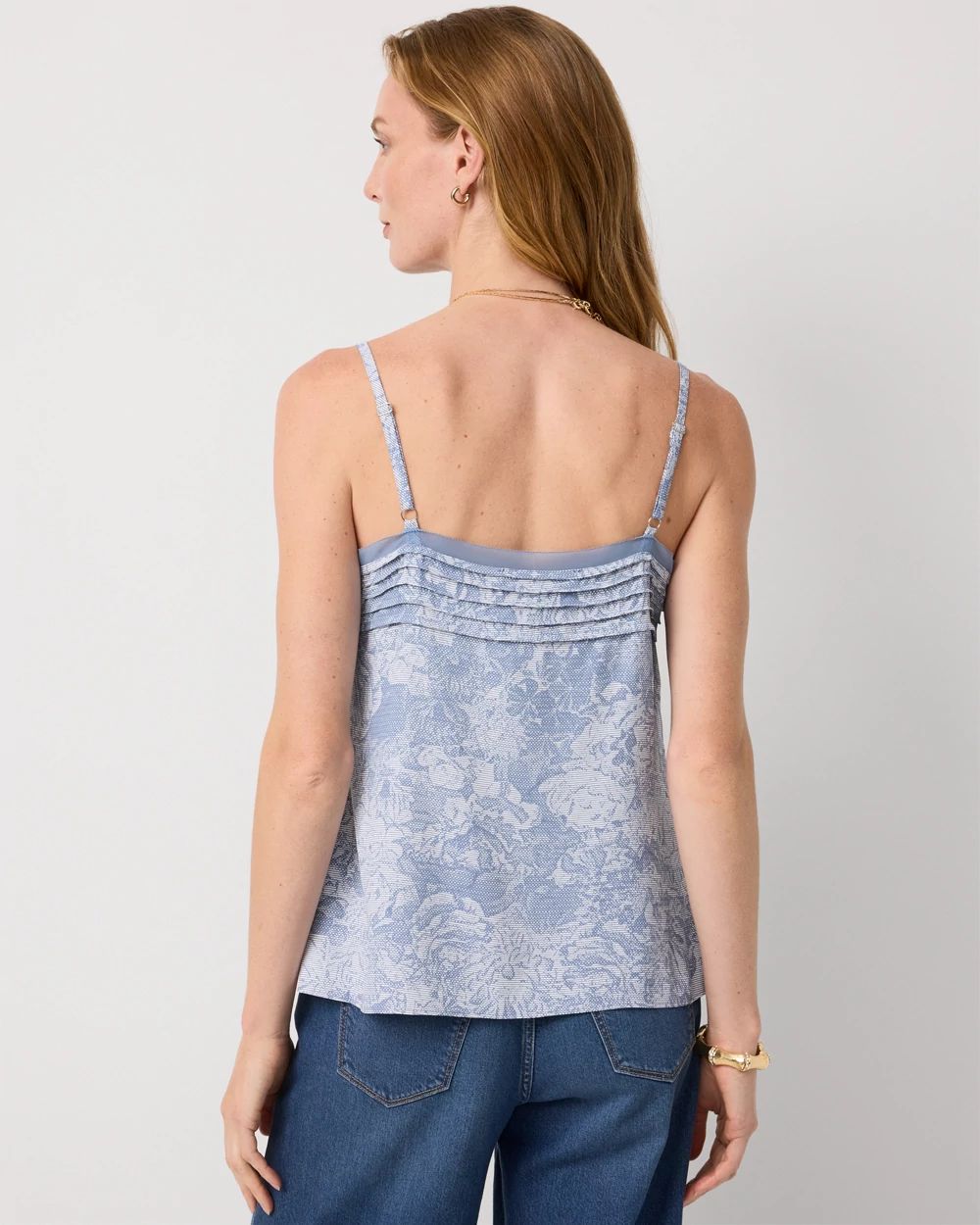 Pintuck Crepe Tank