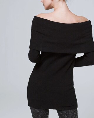 Foldover Off-the-Shoulder Sweater