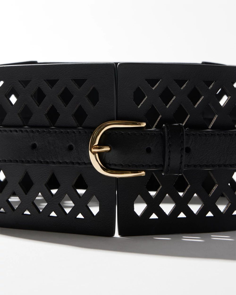 Blk Corset Cutout Belt