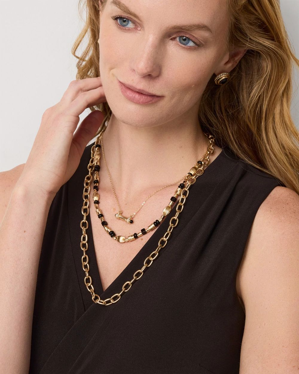 Black Cap Convertible Necklace