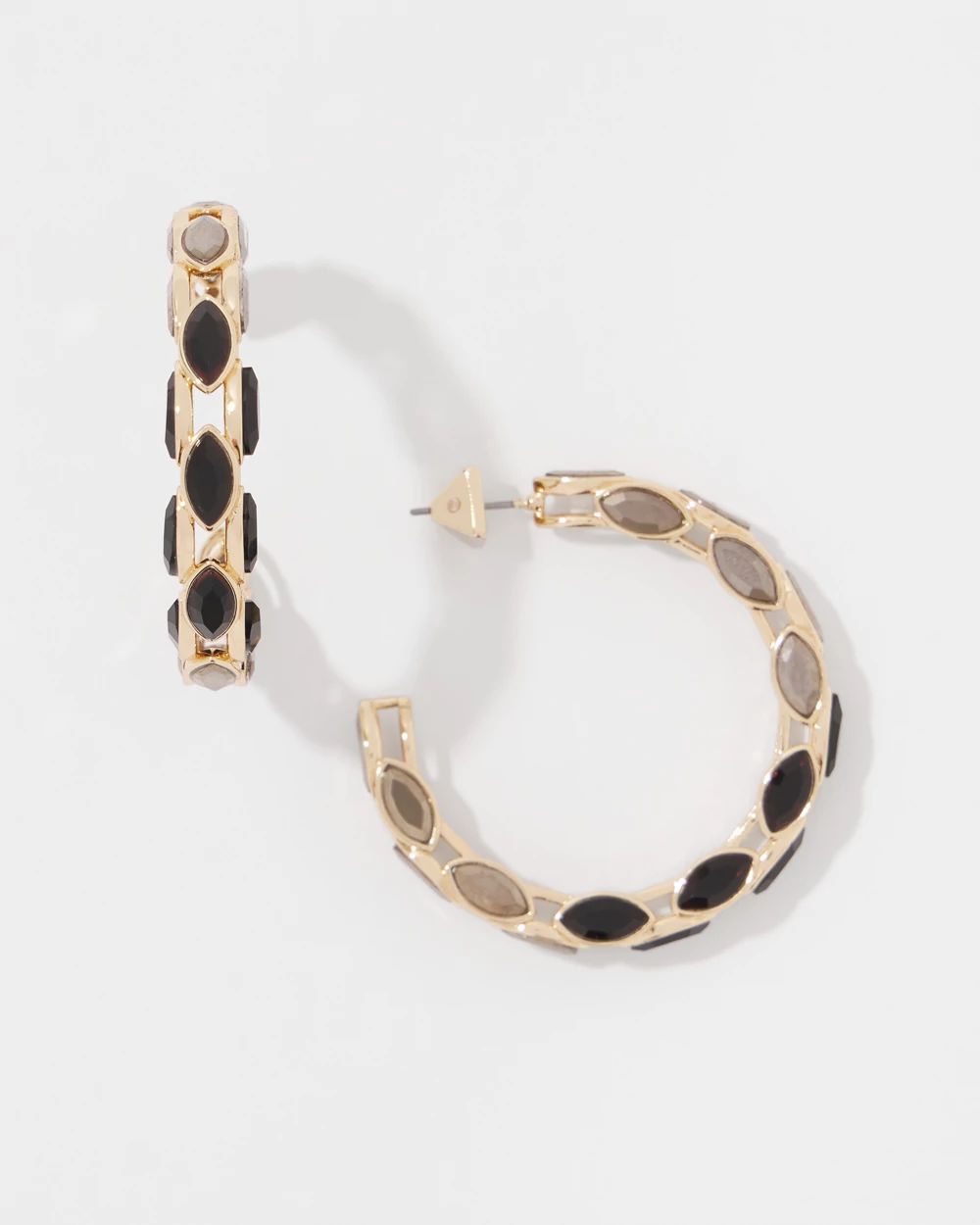 Hematite Hoop Earrings