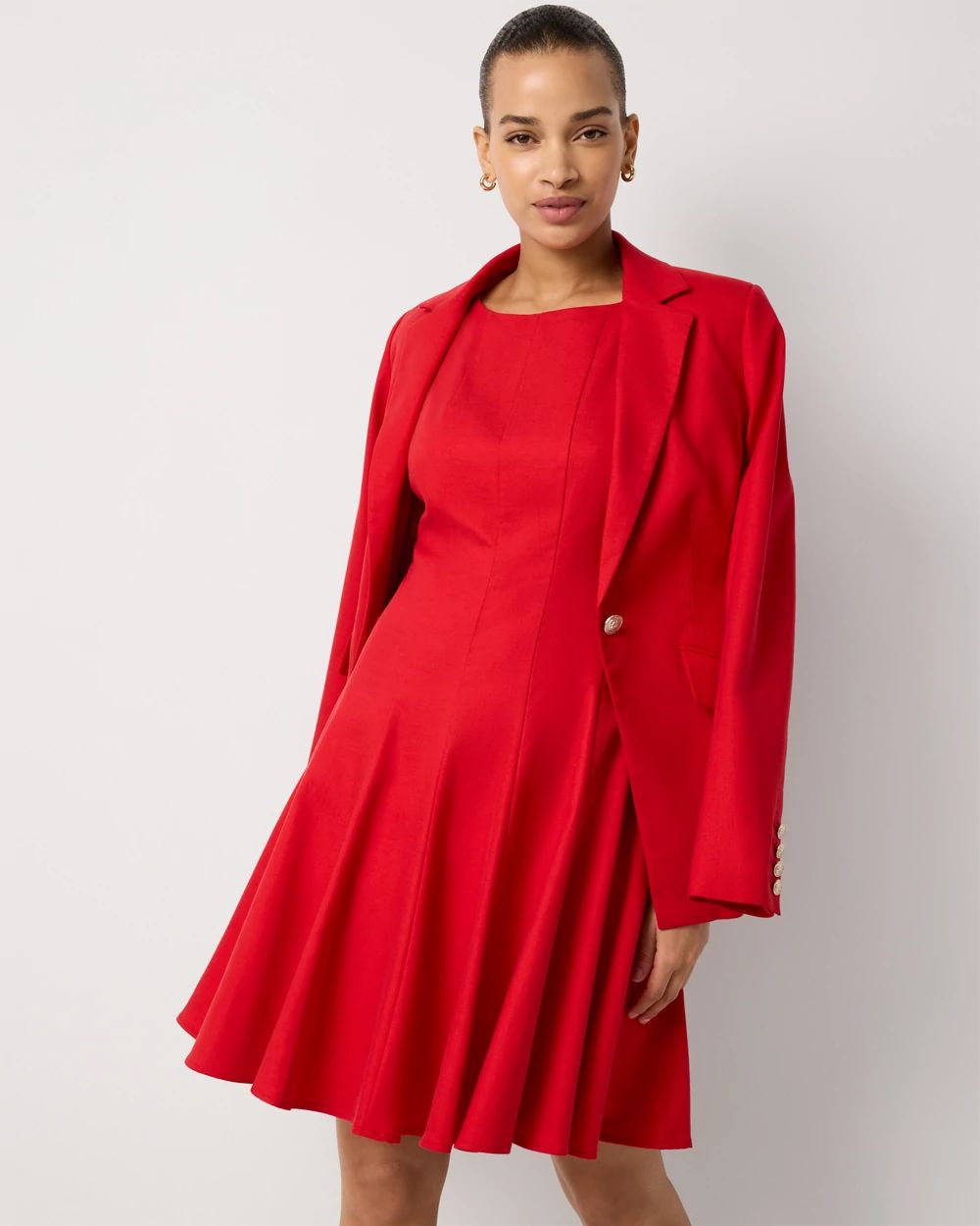 Petite Pleated Mini Dress click to view larger image.