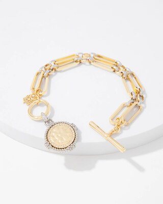 Mixed-Metal Coin Bracelet click to view larger image.