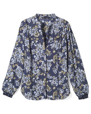 Long-Sleeve Honey Floral Blouse