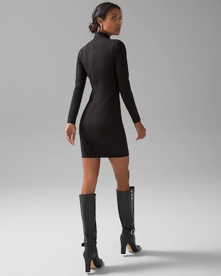 WHBM® AURA Long Sleeve Mock Neck Mini Dress click to view larger image.
