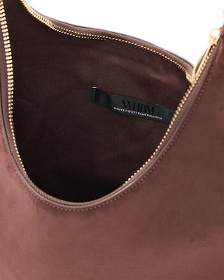 Faux Suede Shoulder Bag click to view larger image.