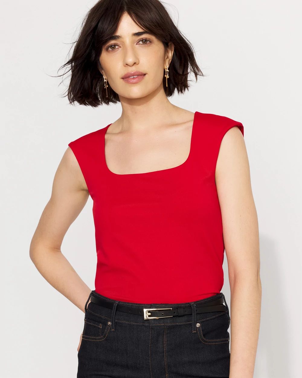 WHBM FORME™ All Ways Stretch Square Neck Top