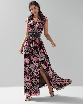 Flutter Sleeve Maxi Dress click to view larger image.
