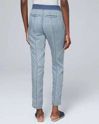 Mid-Rise Silky Soft Denim Tapered Ankle Jeans