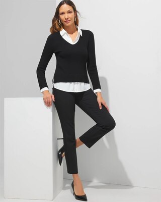 Outlet WHBM V-Neck Twofer Sweater