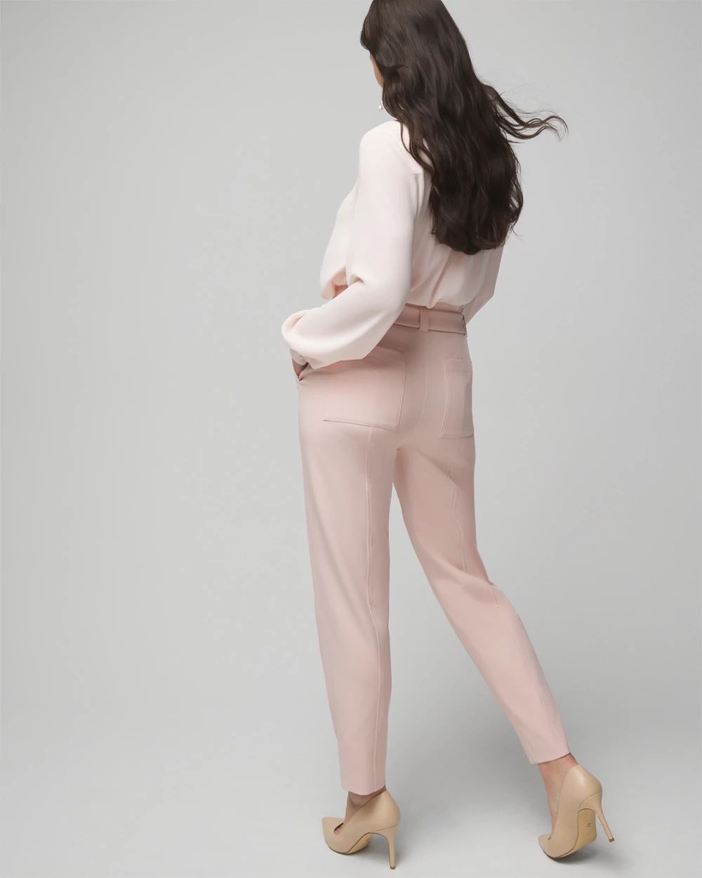 Curvy Fluid Tapered Ankle Pants