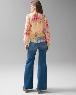 Ruffle-Sleeve Blouse