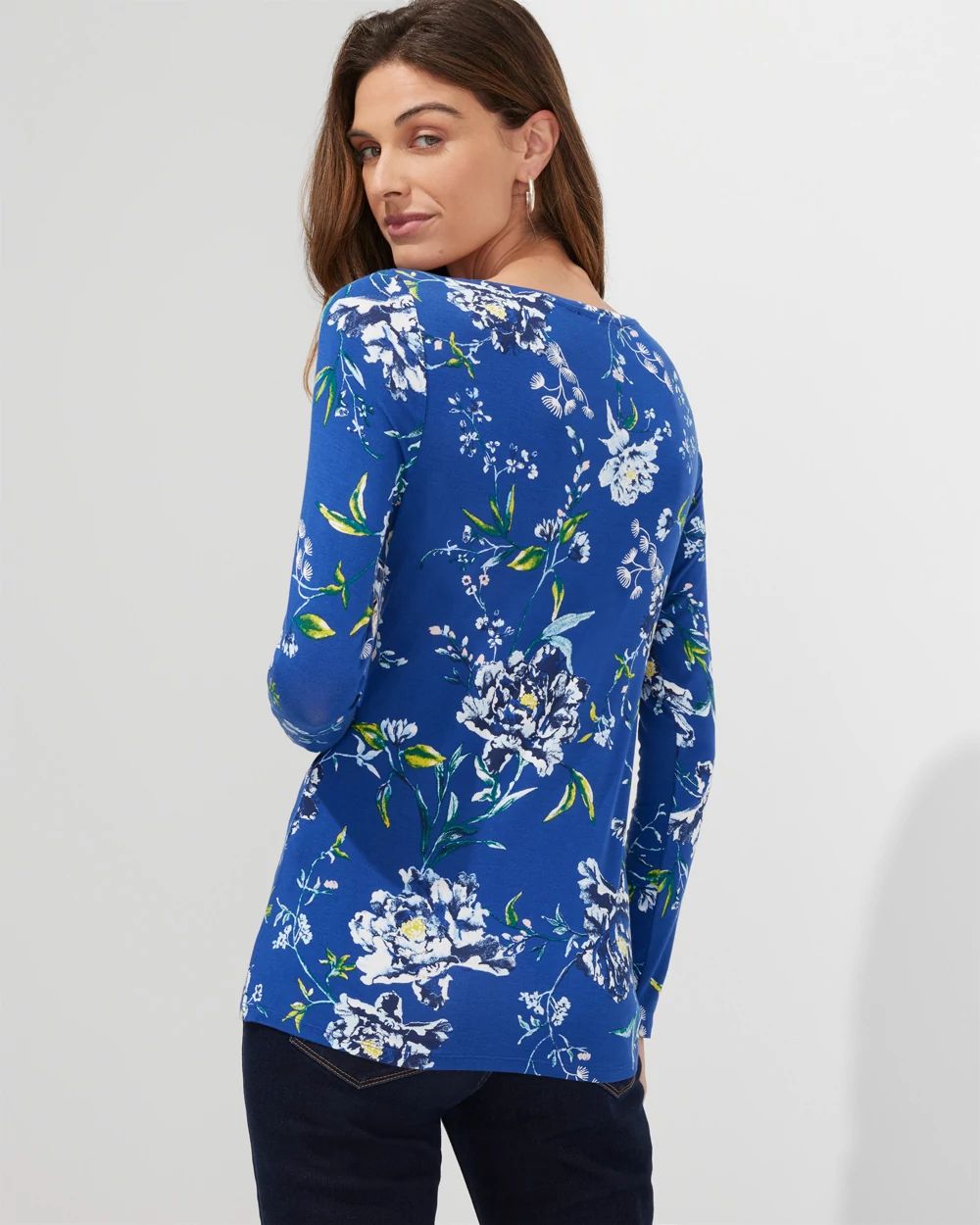 Outlet WHBM Long-Sleeve Scoop-Neck Tee