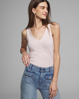 Outlet WHBM Double V-Neck Tank
