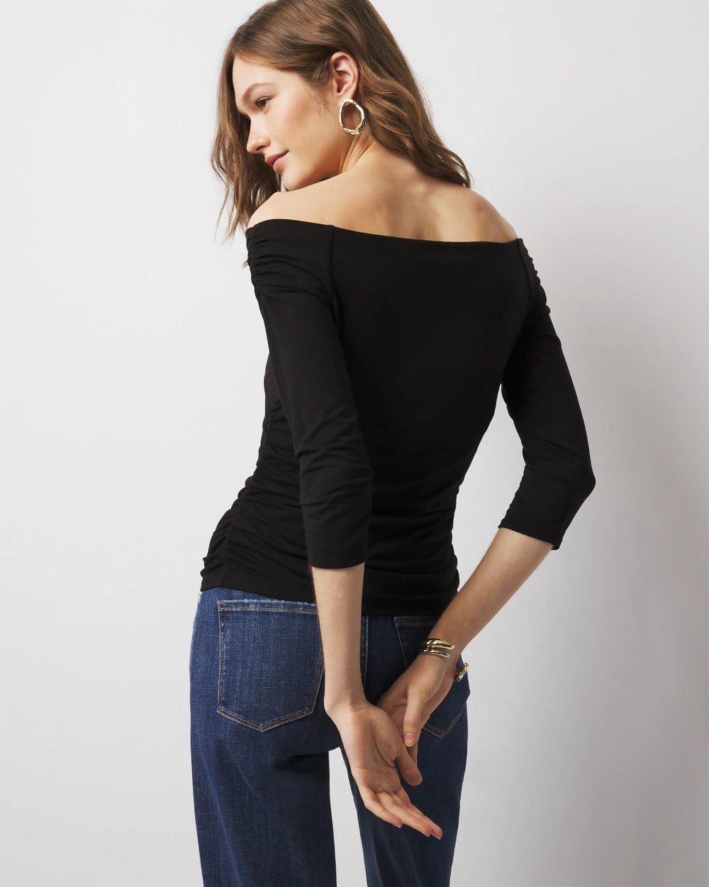 Off-The-Shoulder Ruched Top