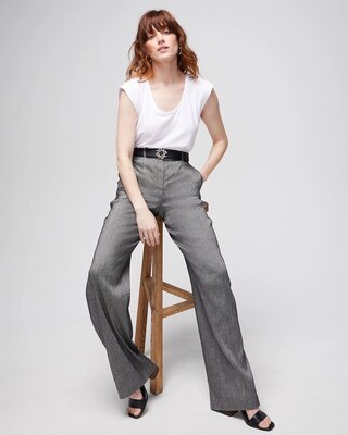 Luna Linen-Blend Wide-Leg Trouser