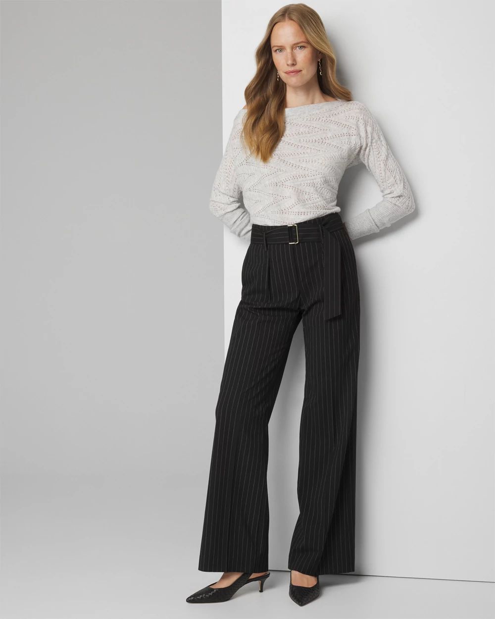 WHBM® Belted Luna Wide Leg Trousers