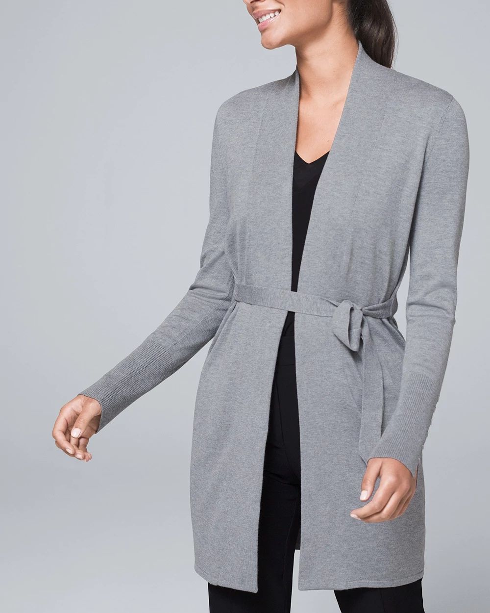 Belted Modern Ribbed Cardigan