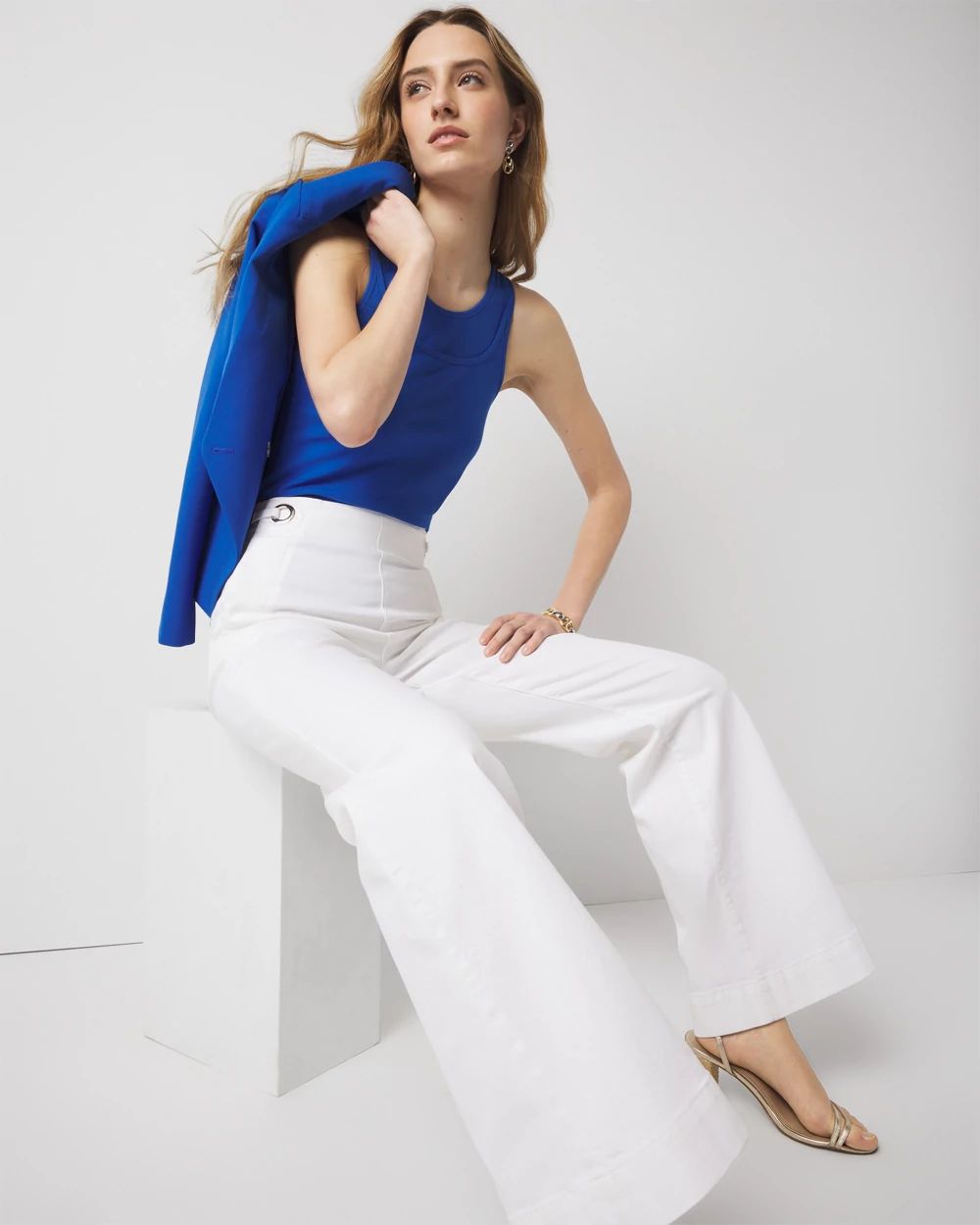 Extra High-Rise Novelty Waist Wide Leg Jean