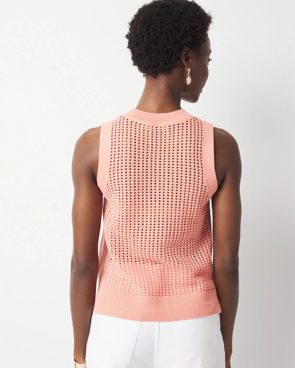 Sequin Shimmer Sweater Tank Top