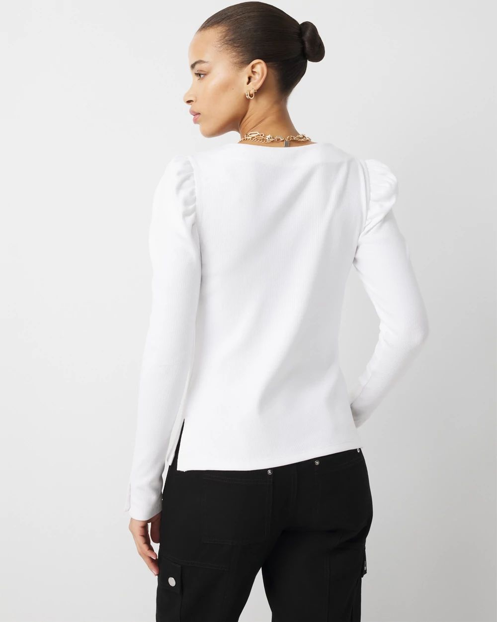 WHBM FORME™ Puff Sleeve Top click to view larger image.