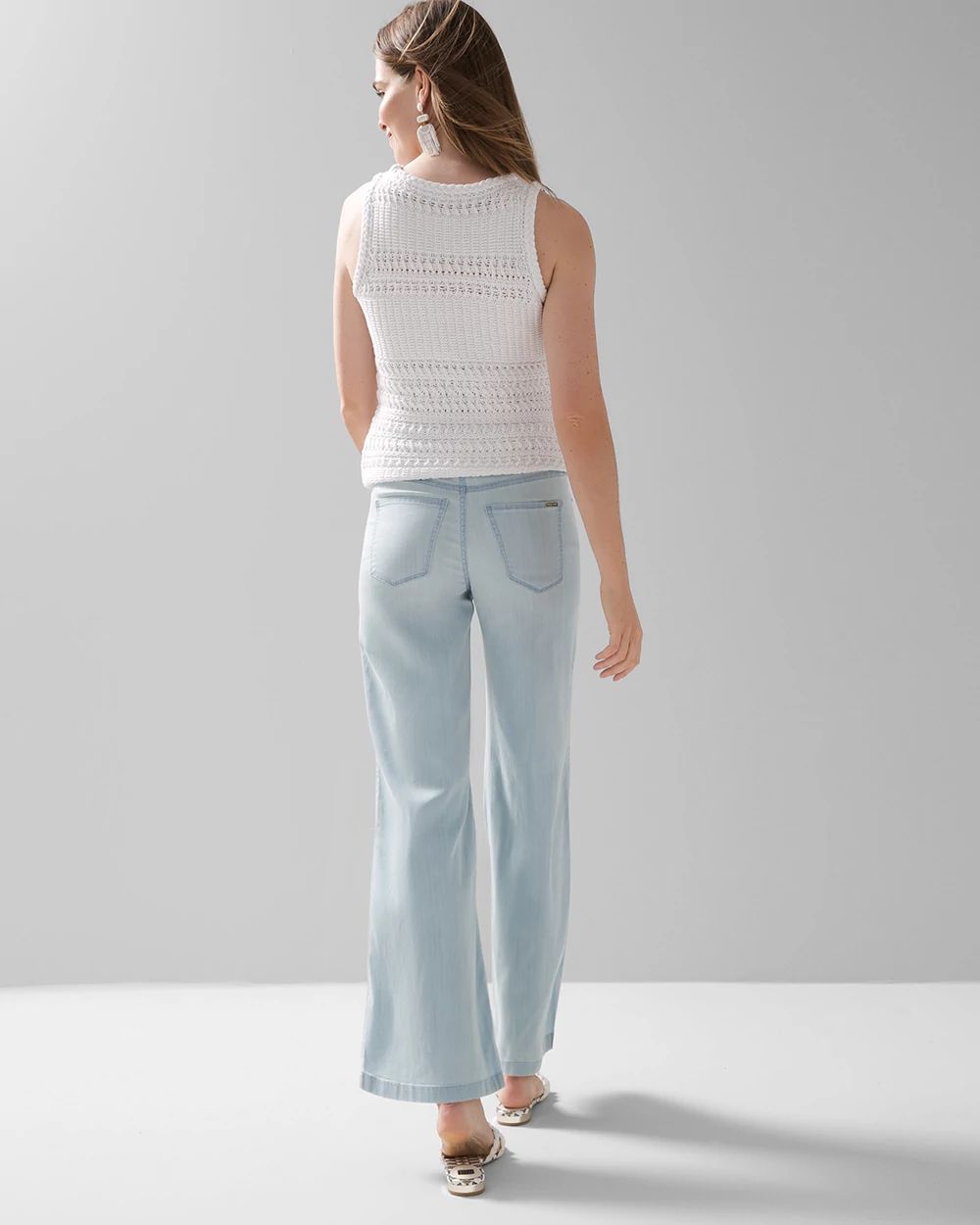 High-Rise Tencel Wide Leg Jeans