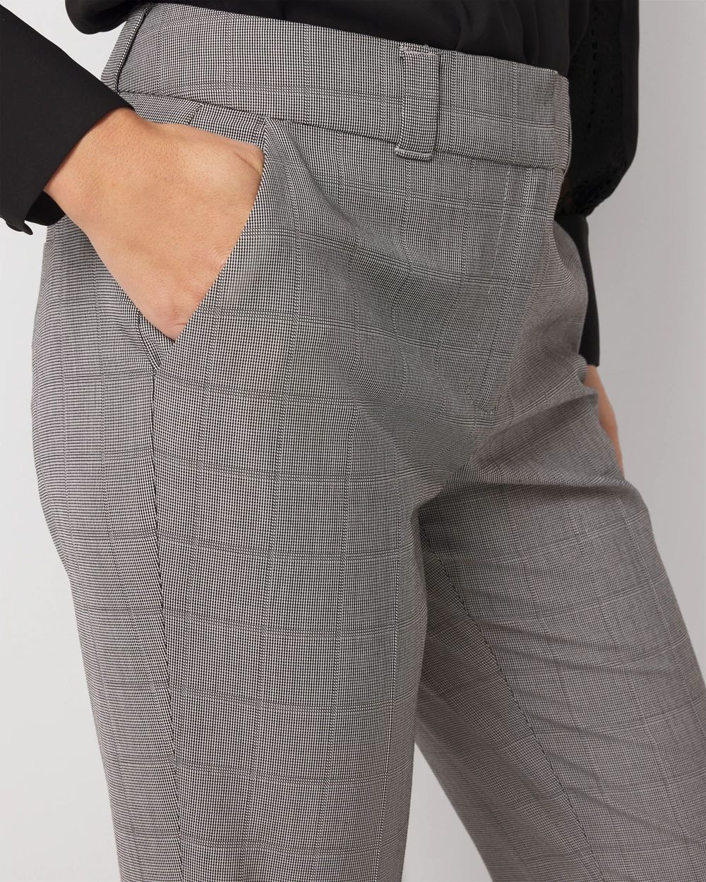 Houndstooth High-Rise Blake Slim Boot Pant click to view larger image.