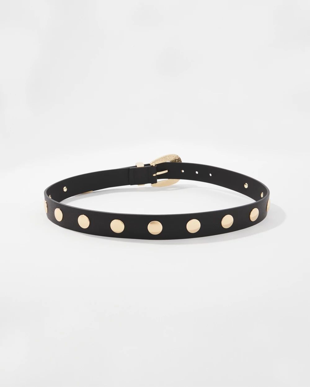 Gold Studded Denim Belt