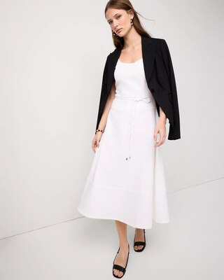 Sleeveless Tie-Waist Denim Dress click to view larger image.