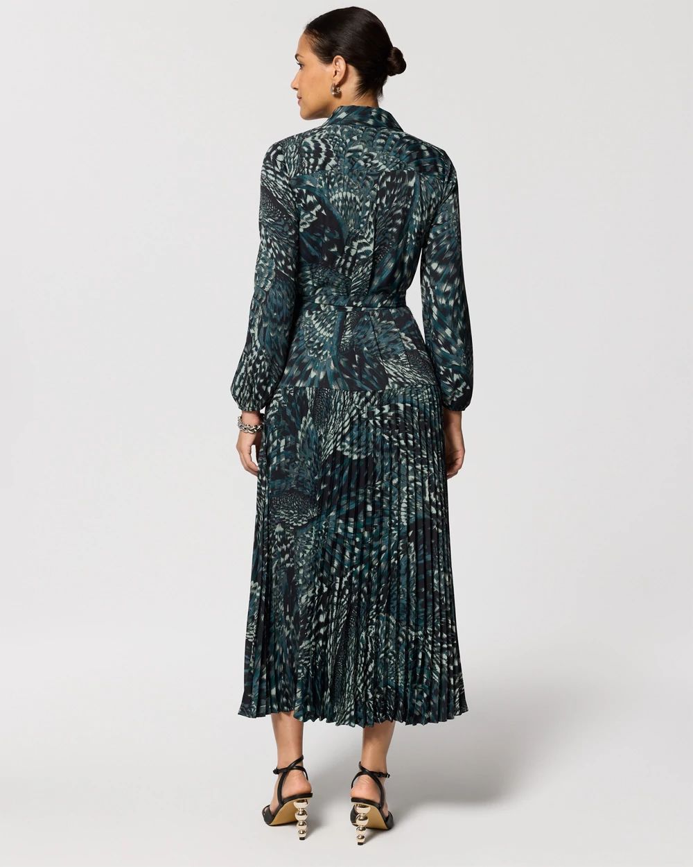 Long Sleeve Maxi Shirt Dress click to view larger image.