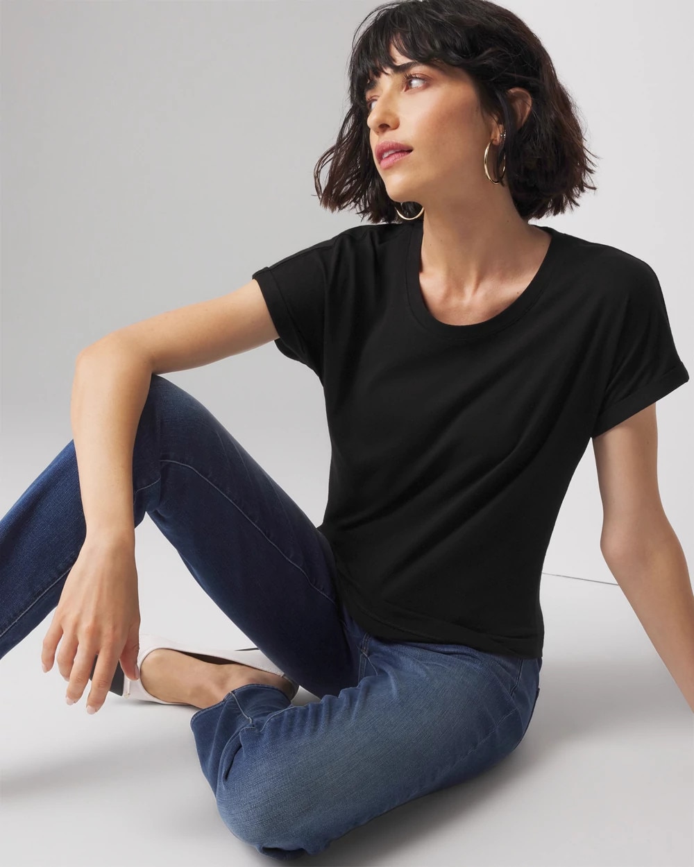 Cotton Modal Easy Crew Tee