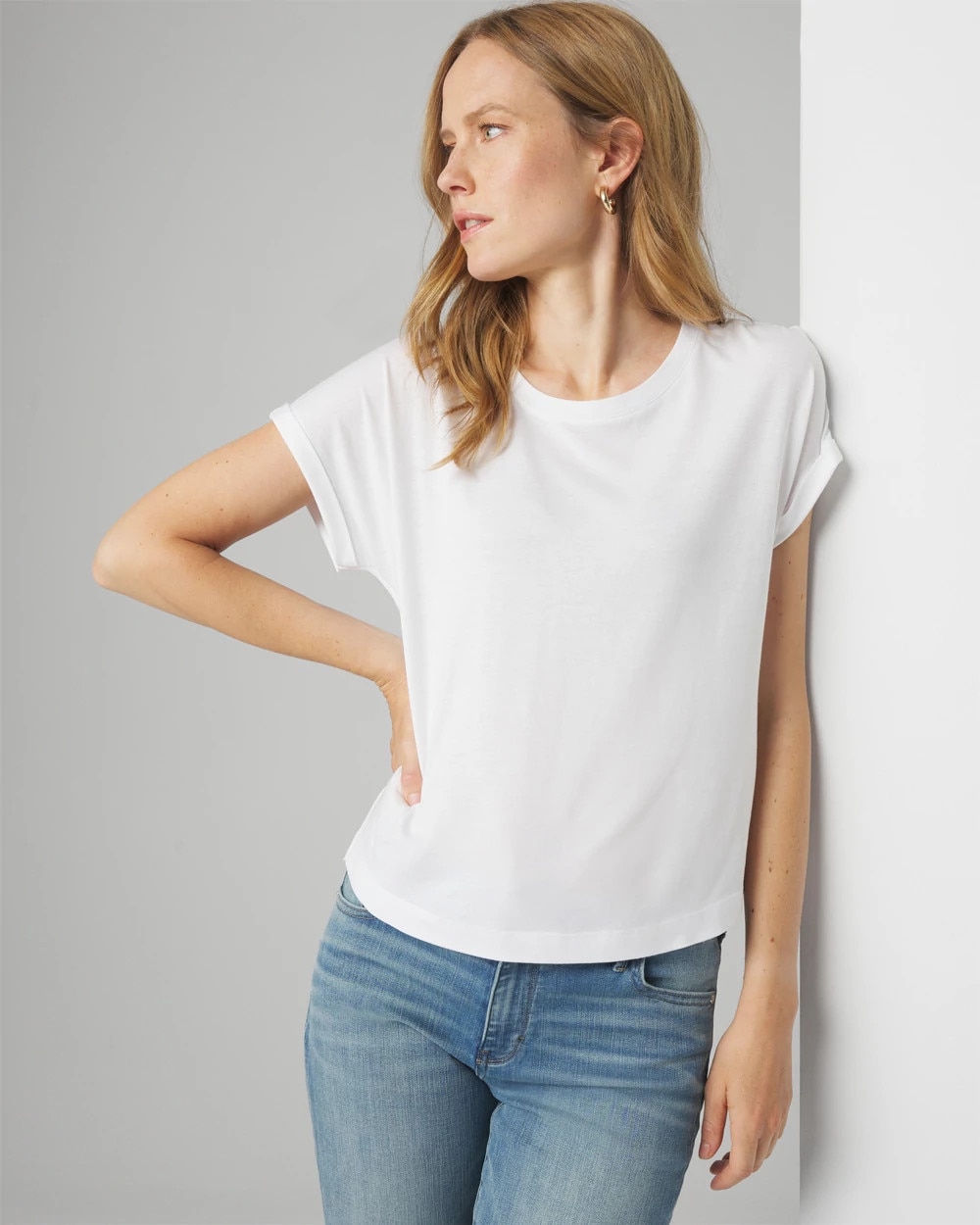Cotton Modal Easy Crew Tee - image 1