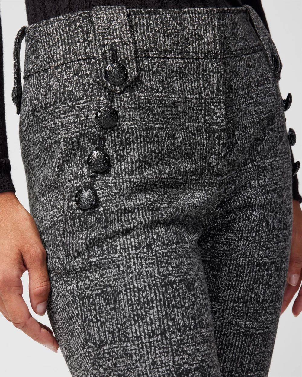 WHBM® Jolie Glenn Plaid Button Straight Pant