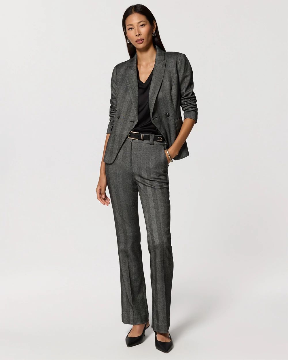 Herringbone High-Rise Blake Bootcut Pant click to view larger image.