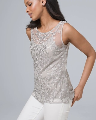 Embroidered Sleeveless Top click to view larger image.
