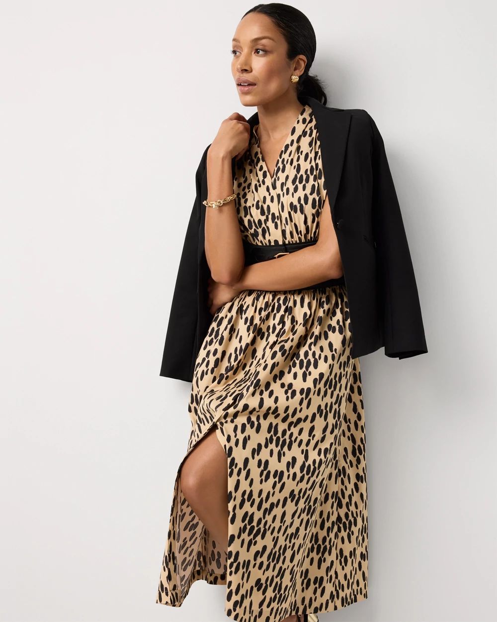 Belted Midi Dress click to view larger image.