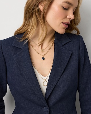 Denim Look Blazer click to view larger image.