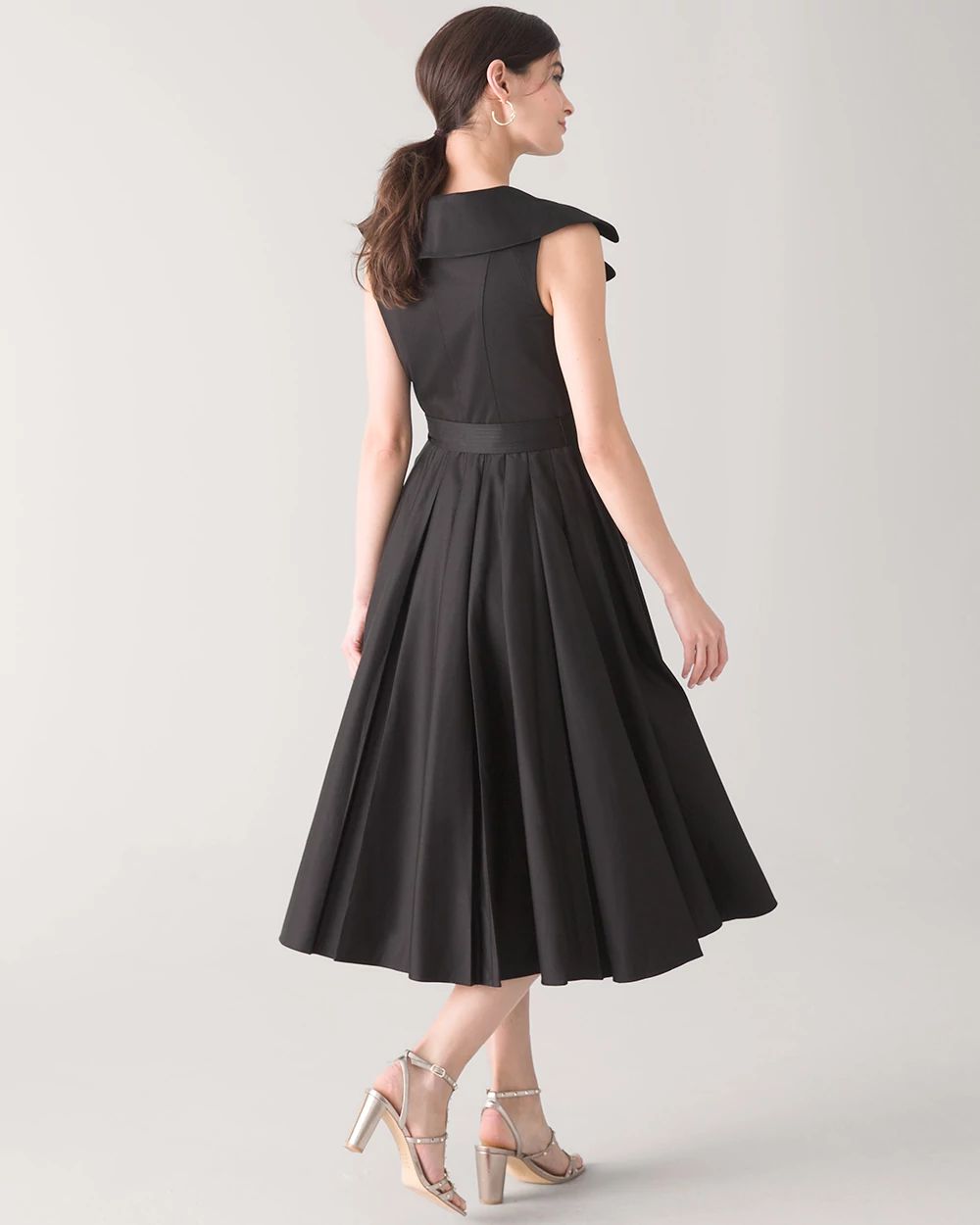 Off-the-Shoulder Trench Coat Dress
